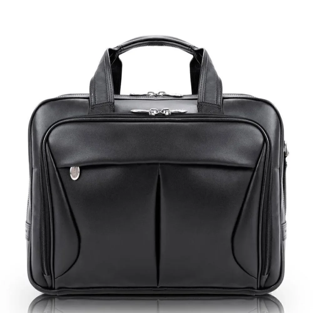 McKLEIN Pearson Leather 17 in.Exp Double compartment Laptop Briefcase bag $480